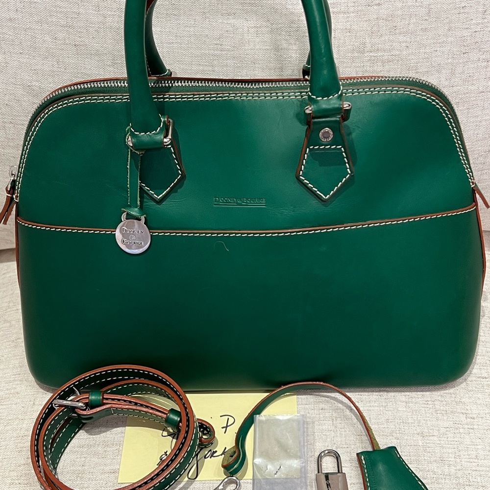 Dooney & Bourke Alto MB513 Short Zip Zip Satchel Rare Emerald